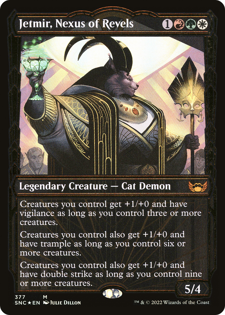 Jetmir, Nexus of Revels (Gilded Foil) (SNC-377) [Streets of New Capenna] (Showcase) Foil MTG Single Wizards of the Coast