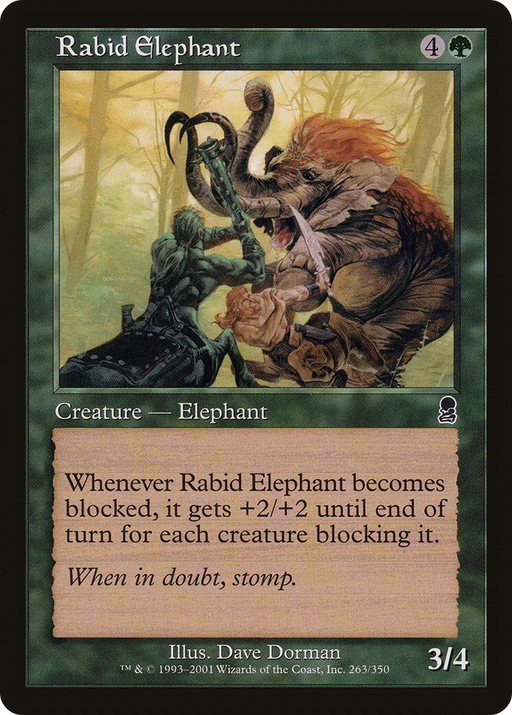 Rabid Elephant (ODY-263) [Odyssey] MTG Single Wizards of the Coast