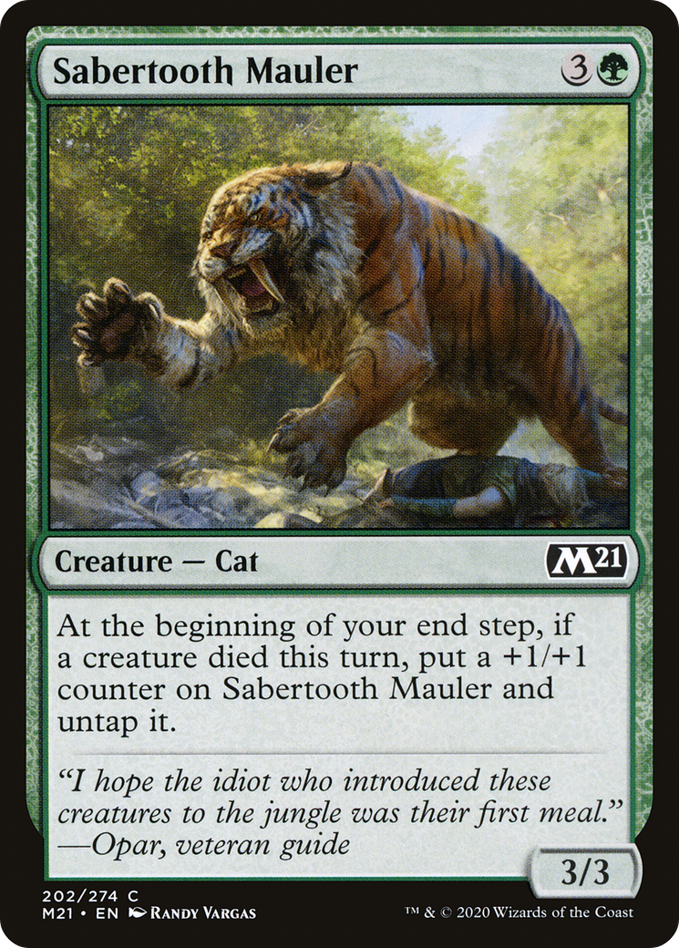 Sabertooth Mauler (M21-202) [Core Set 2021] Foil MTG Single Wizards of the Coast