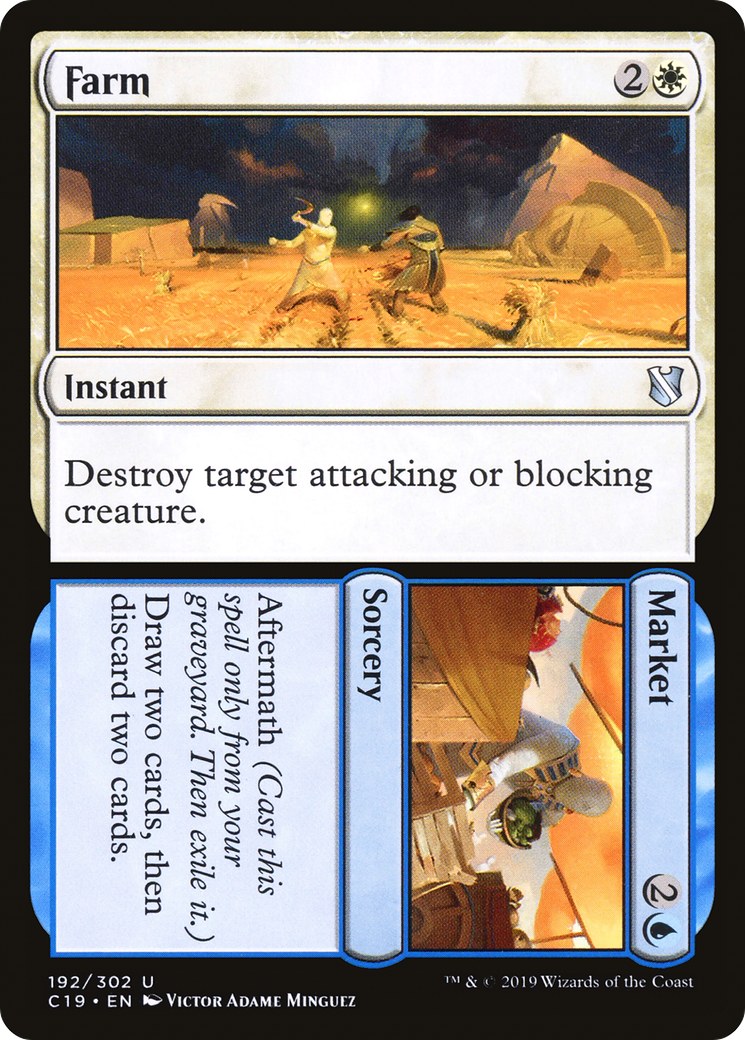 Farm // Market (C19-192) [Commander 2019] MTG Single Wizards of the Coast