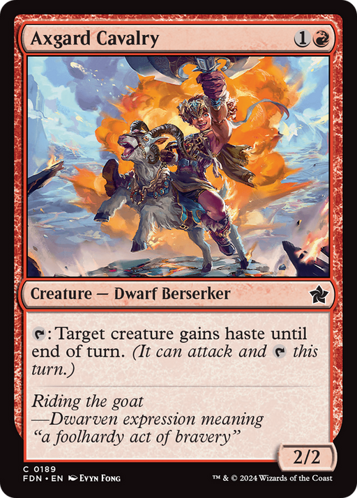Axgard Cavalry (FDN-189) [Foundations] Foil MTG Single Wizards of the Coast