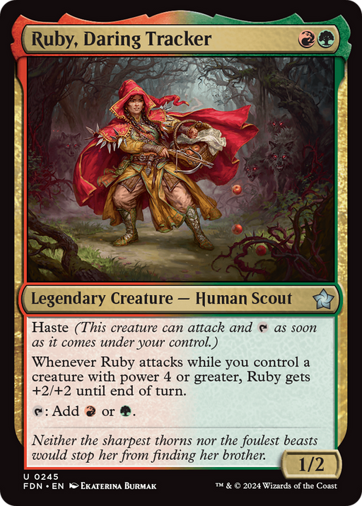 Ruby, Daring Tracker (FDN-245) [Foundations] Foil MTG Single Wizards of the Coast