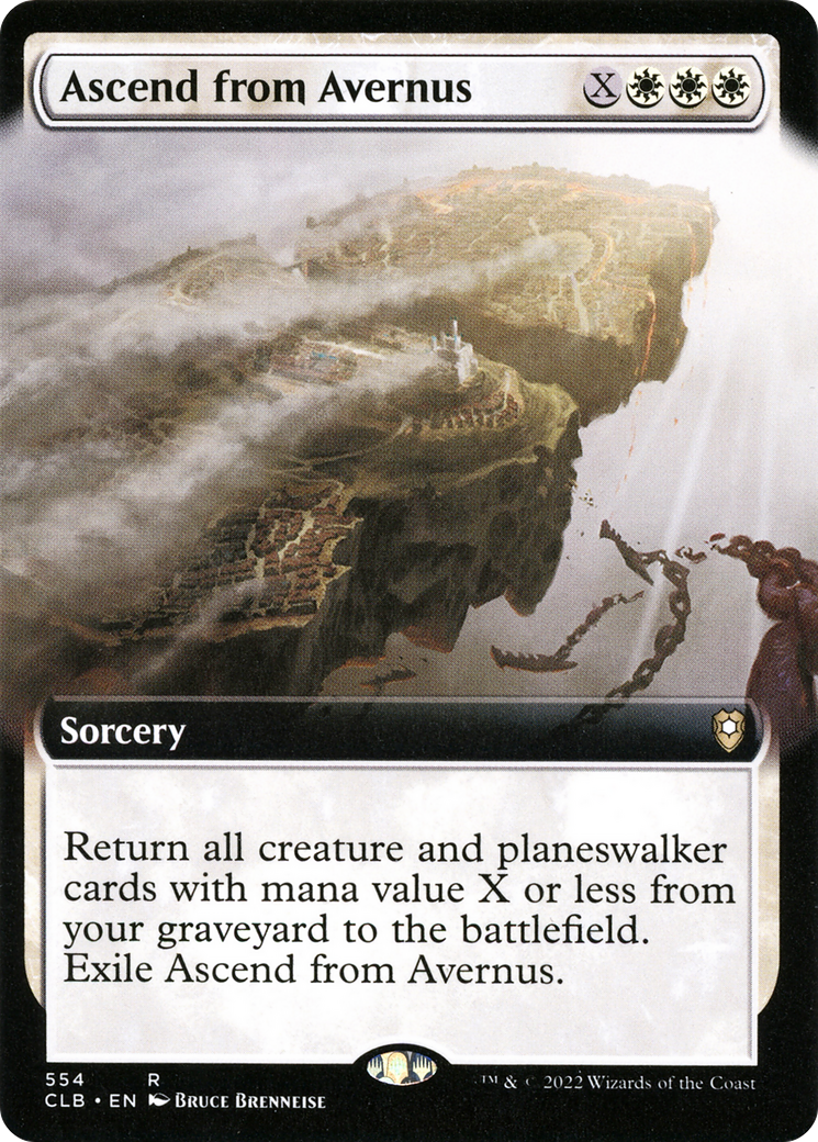 Ascend from Avernus (CLB-554) [Commander Legends: Battle for Baldur's Gate] (Extended Art) Foil MTG Single Wizards of the Coast