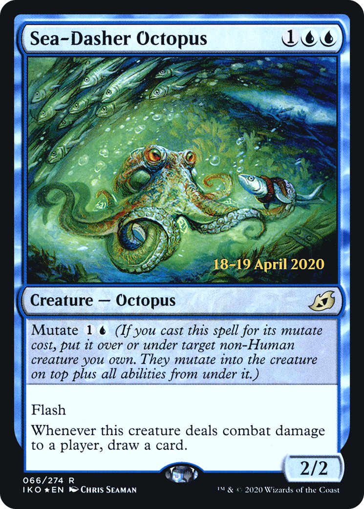 Sea-Dasher Octopus (PRE-066) [Ikoria: Lair of Behemoths Promos] Foil MTG Single Wizards of the Coast