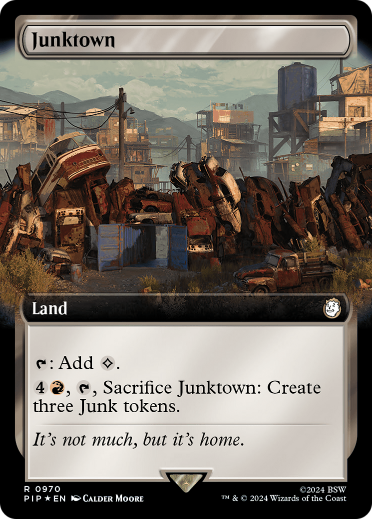 Junktown (Surge Foil) (PIP-970) [Fallout] (Extended Art) Foil MTG Single Wizards of the Coast