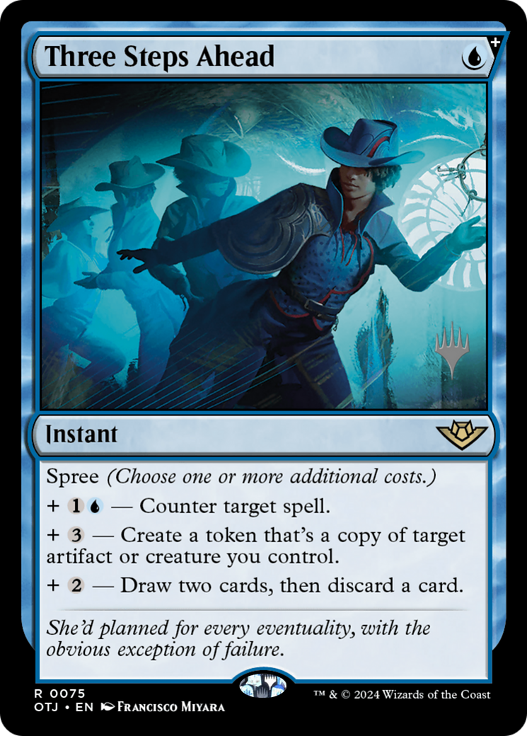 Three Steps Ahead (PPOTJ-075) [Outlaws of Thunder Junction Promos] Foil MTG Single Wizards of the Coast