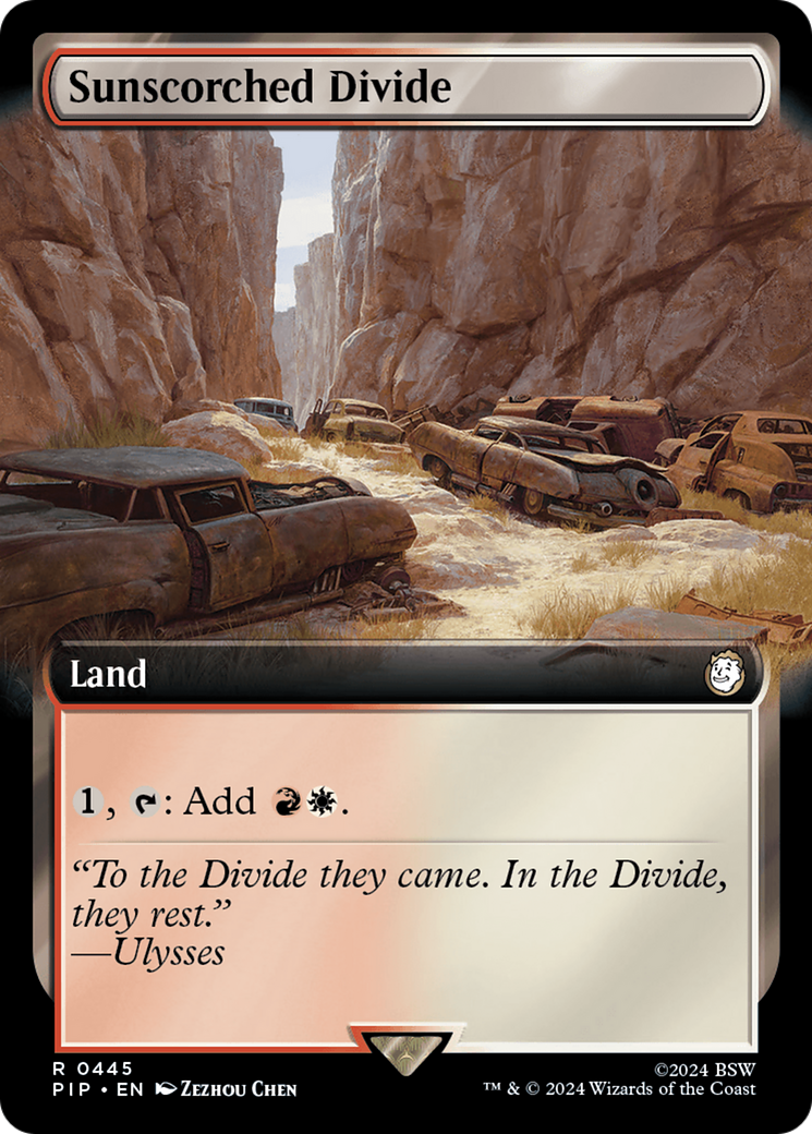 Sunscorched Divide (PIP-445) [Fallout] (Extended Art) MTG Single Wizards of the Coast