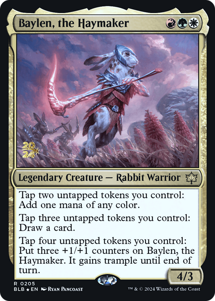 Baylen, the Haymaker (PRE-205) [Bloomburrow Promos] Foil MTG Single Wizards of the Coast