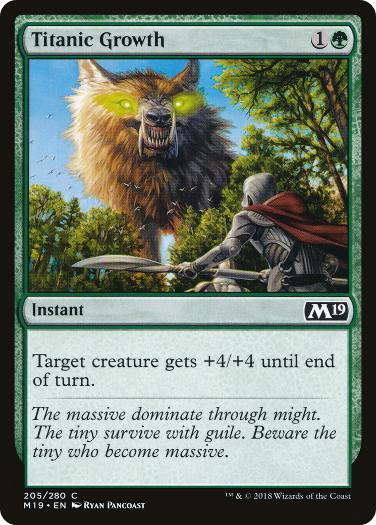 Titanic Growth (M19-205) [Core Set 2019] MTG Single Wizards of the Coast