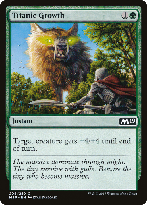 Titanic Growth (M19-205) [Core Set 2019] MTG Single Wizards of the Coast