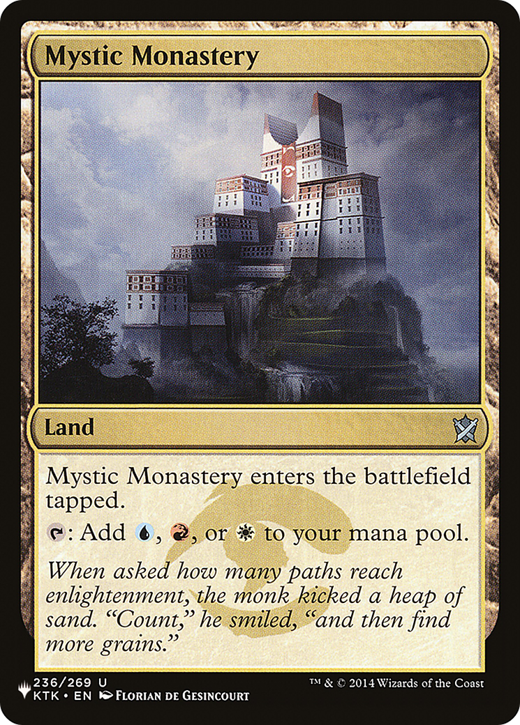 Mystic Monastery (LIST-KTK-236) [Mystery Booster] The List MTG Single Wizards of the Coast