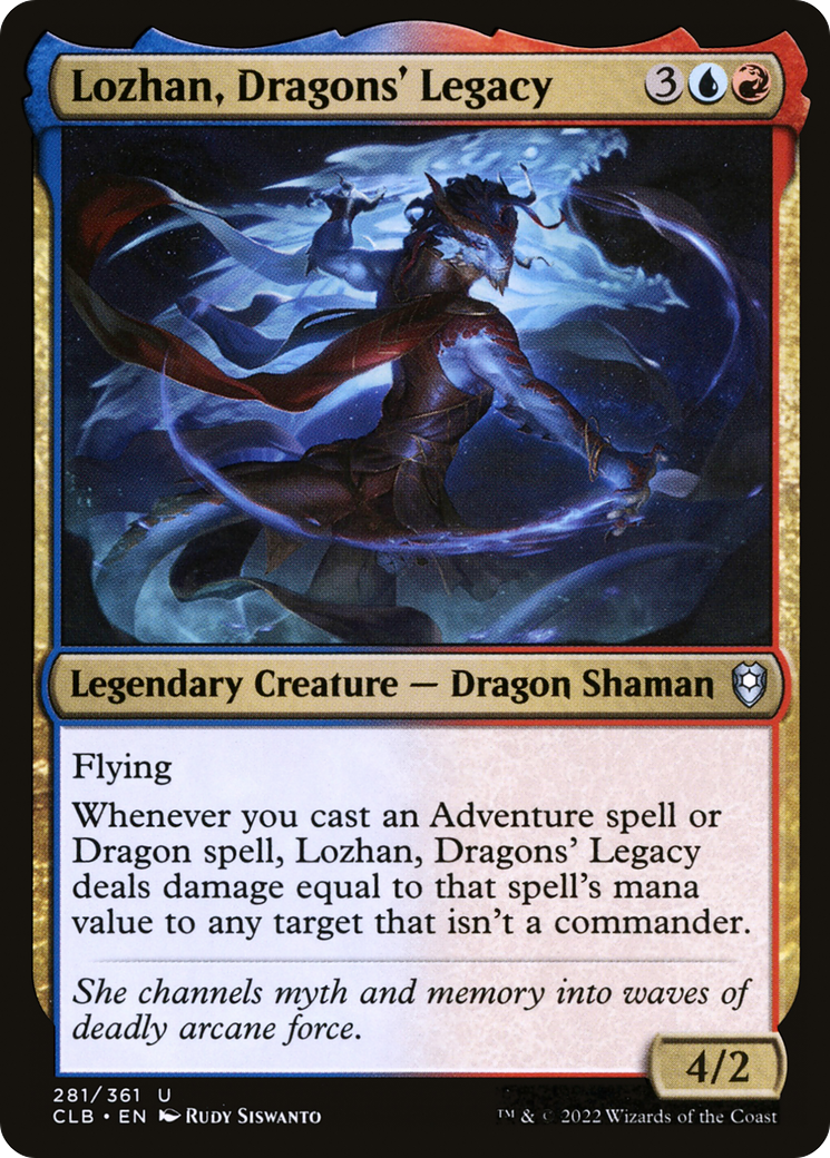Lozhan, Dragons' Legacy (CLB-281) [Commander Legends: Battle for Baldur's Gate] Foil MTG Single Wizards of the Coast