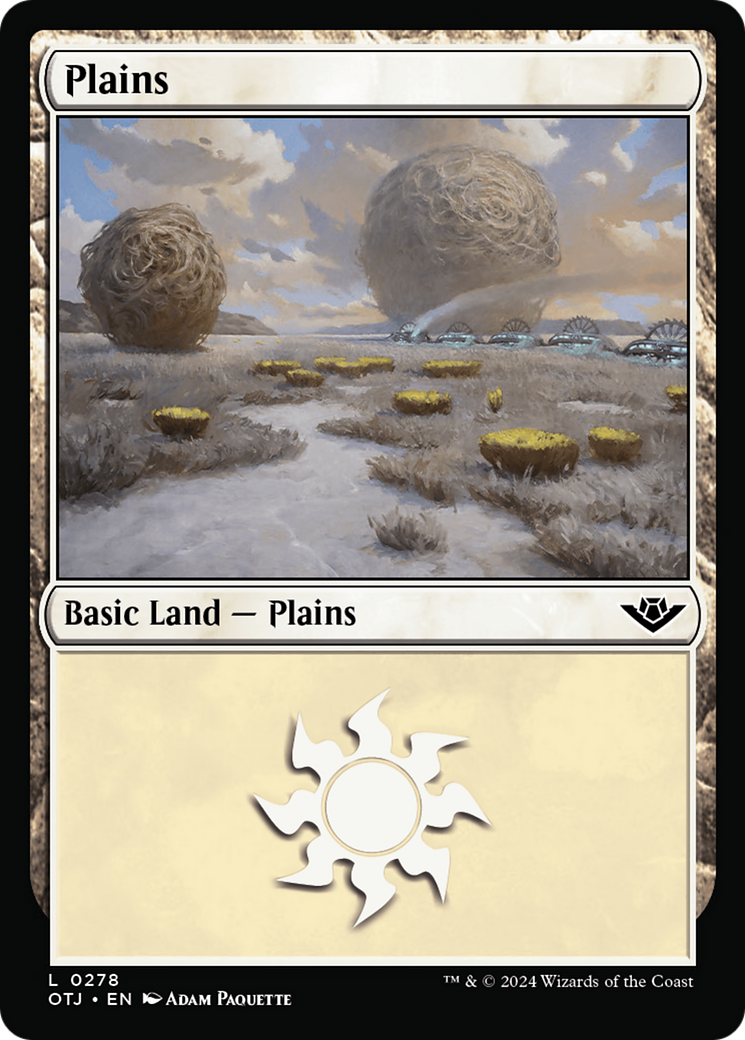 Plains (0278) (OTJ-278) [Outlaws of Thunder Junction] Foil MTG Single Wizards of the Coast