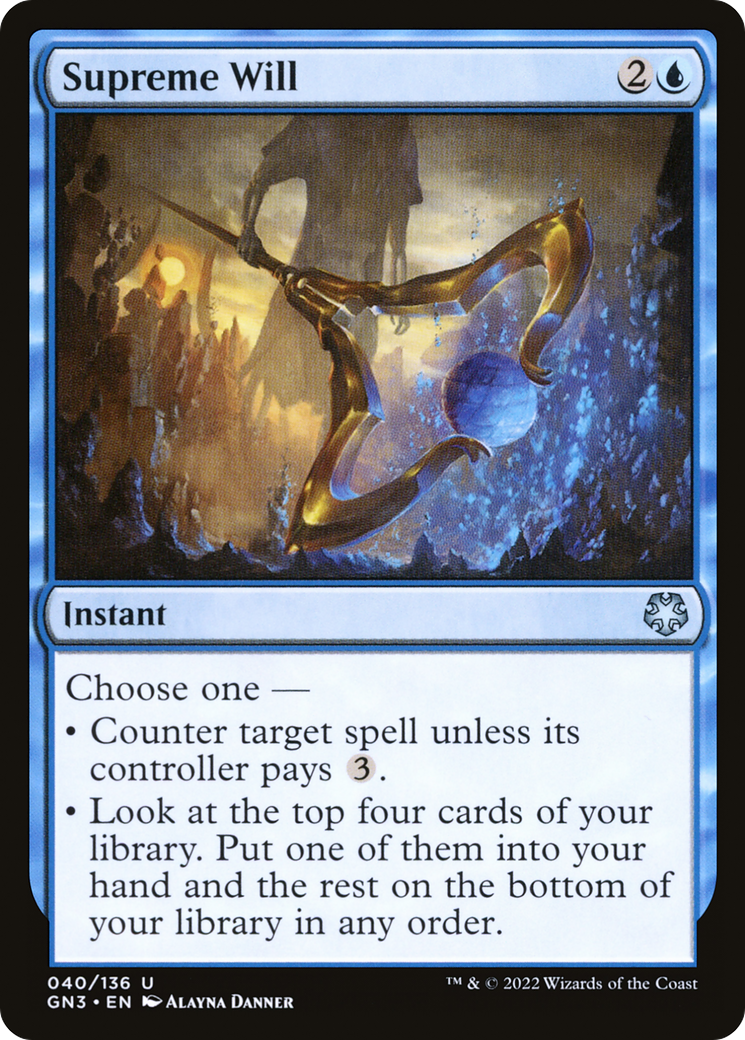 Supreme Will (GN3-040) [Misc] Game Night: Free-for-All MTG Single Wizards of the Coast