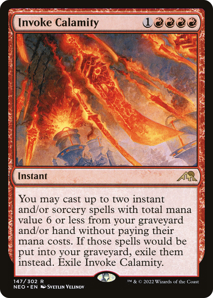Invoke Calamity (NEO-147) [Kamigawa: Neon Dynasty] MTG Single Wizards of the Coast