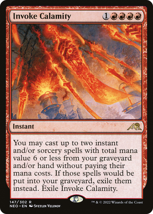 Invoke Calamity (NEO-147) [Kamigawa: Neon Dynasty] MTG Single Wizards of the Coast