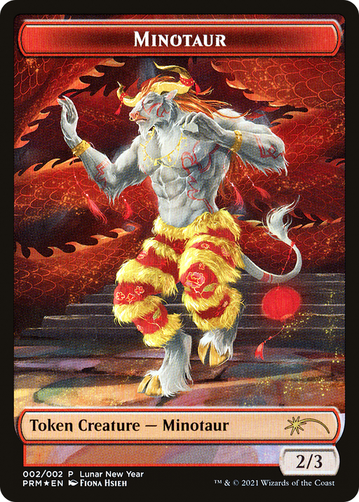 Minotaur Token (2021 Lunar New Year Promo) (UMP-002) [Misc] Year of the Ox 2021 Foil MTG Single Wizards of the Coast