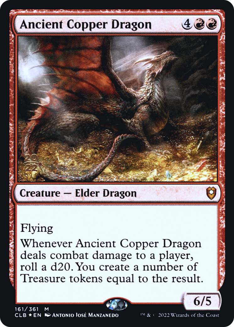 Ancient Copper Dragon (PRE-161) [Battle for Baldur's Gate Promos] Foil MTG Single Wizards of the Coast