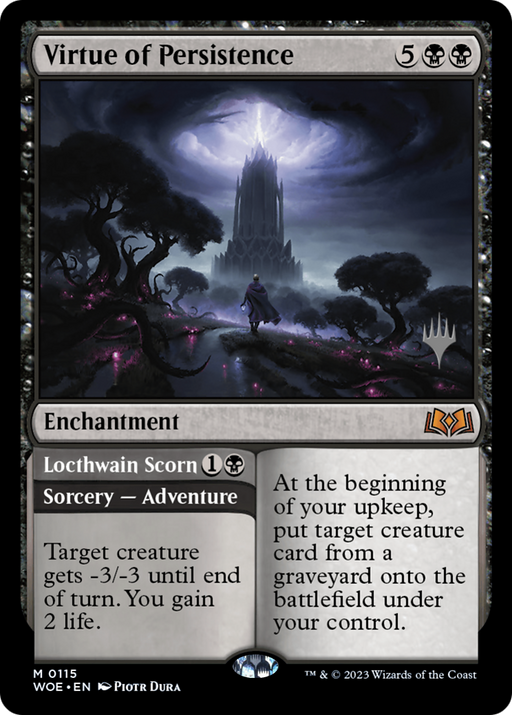 Virtue of Persistence (PPWOE-115) [Wilds of Eldraine Promos] Foil MTG Single Wizards of the Coast