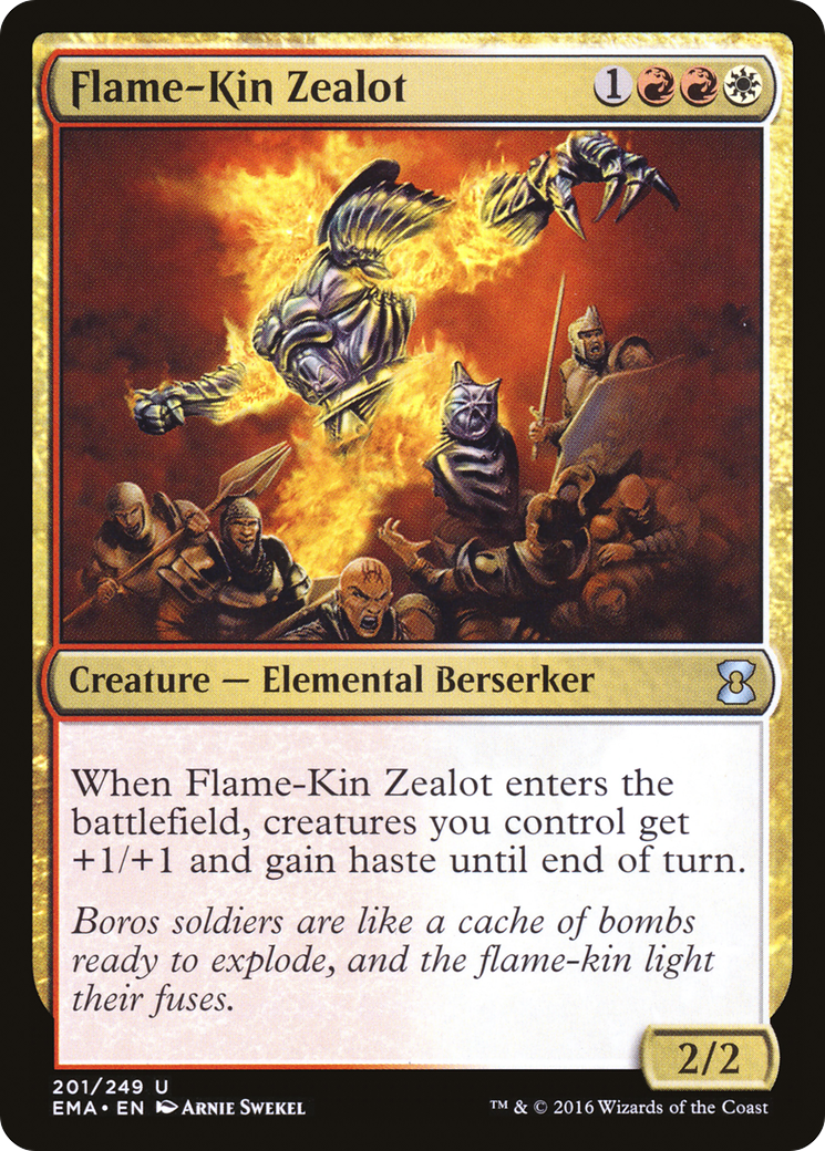 Flame-Kin Zealot (EMA-201) [Eternal Masters] Foil MTG Single Wizards of the Coast