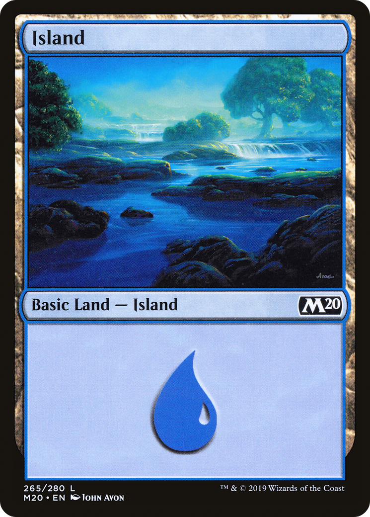 Island (M20-265) [Core Set 2020] Foil MTG Single Wizards of the Coast