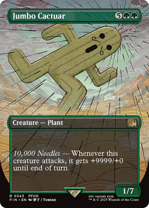 Jumbo Cactuar (FIN-343) [FINAL FANTASY] (Borderless) MTG Single Wizards of the Coast