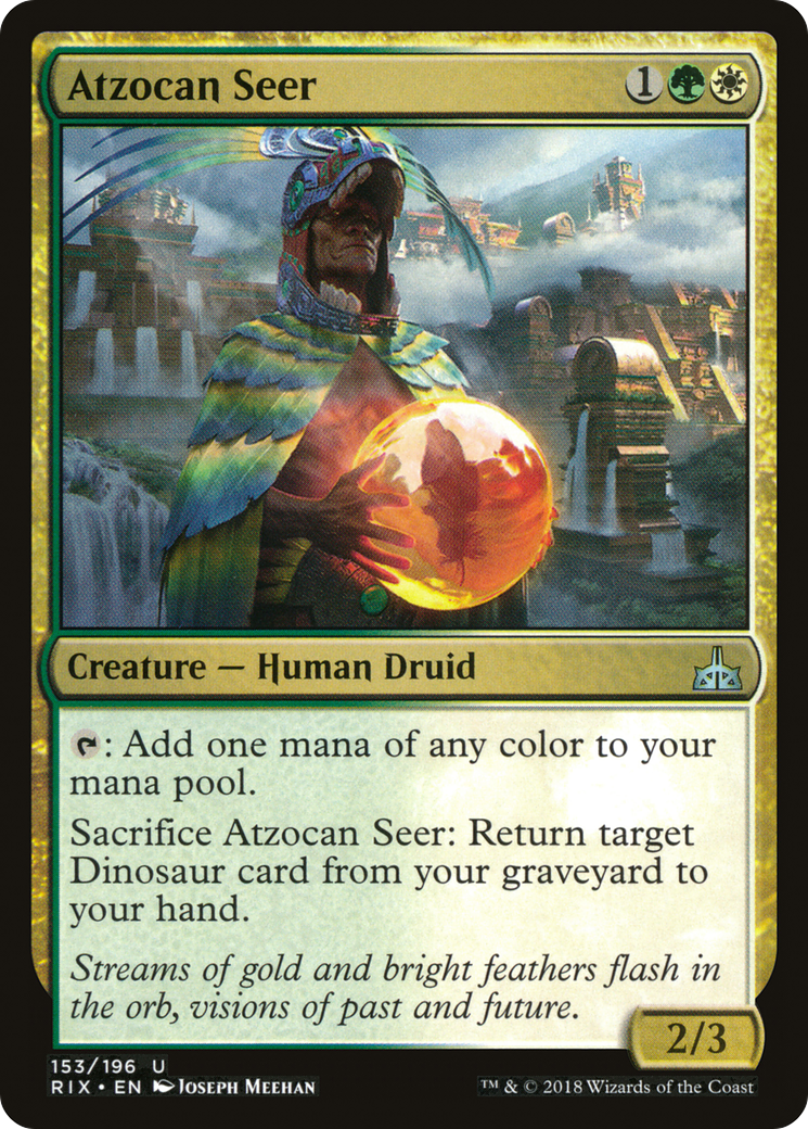 Atzocan Seer (RIX-153) [Rivals of Ixalan] Foil MTG Single Wizards of the Coast