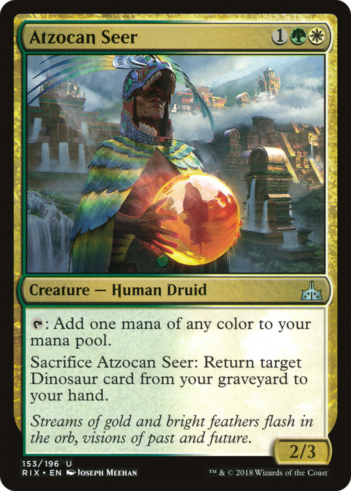 Atzocan Seer (RIX-153) [Rivals of Ixalan] MTG Single Wizards of the Coast