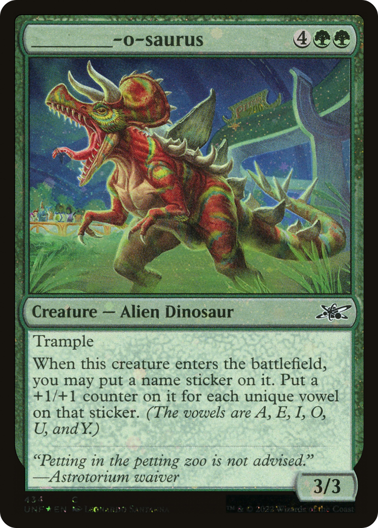_______-o-saurus (Galaxy Foil) (UNF-434) [Unfinity] Foil MTG Single Wizards of the Coast