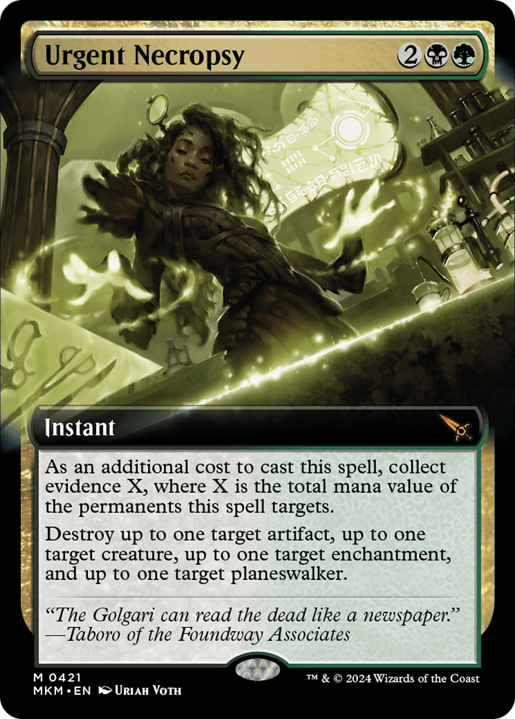 Urgent Necropsy (MKM-421) [Murders at Karlov Manor] (Extended Art) Foil MTG Single Murders at Karlov Manor