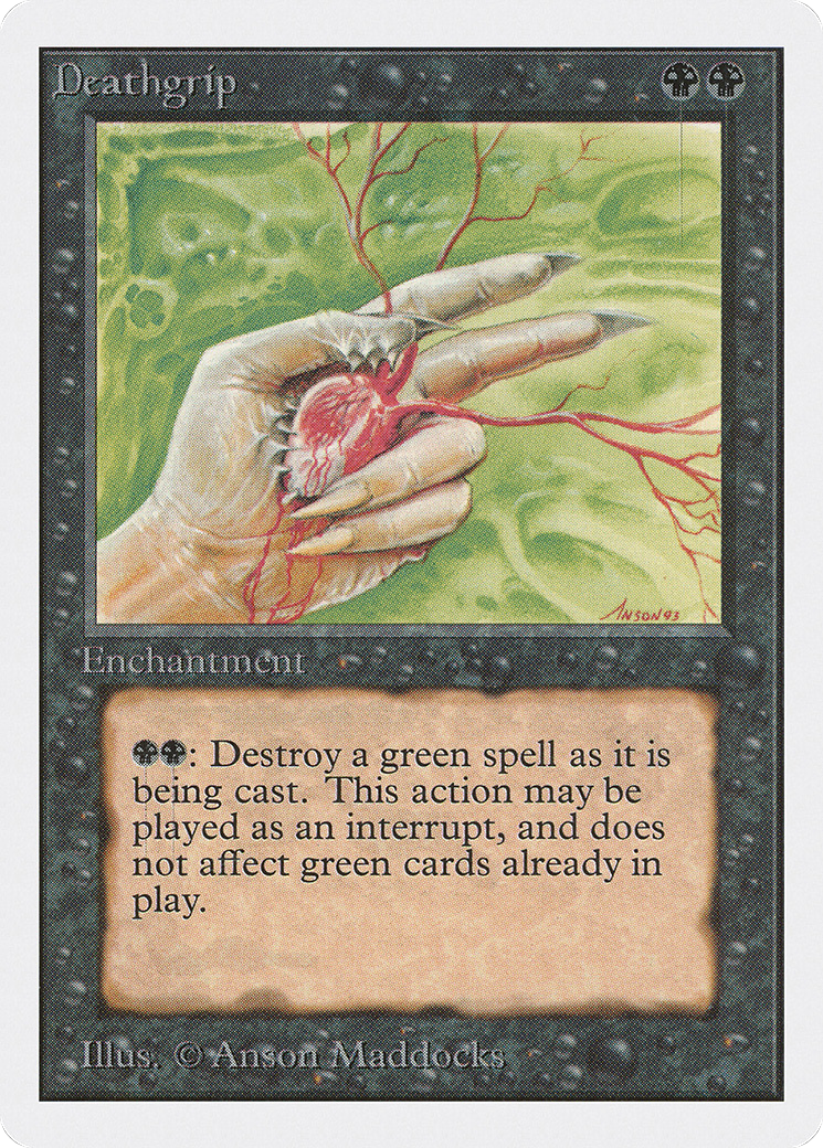 Deathgrip (2ED-101) [Oldschool] Unlimited Edition MTG Single Wizards of the Coast