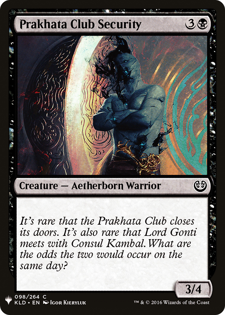 Prakhata Club Security (LIST-KLD-98) [Mystery Booster] The List MTG Single Wizards of the Coast
