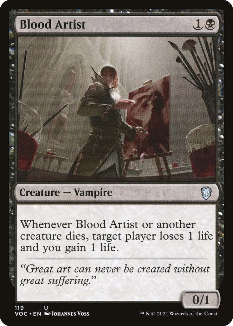 Blood Artist (VOC-119) [Crimson Vow Commander] MTG Single Wizards of the Coast