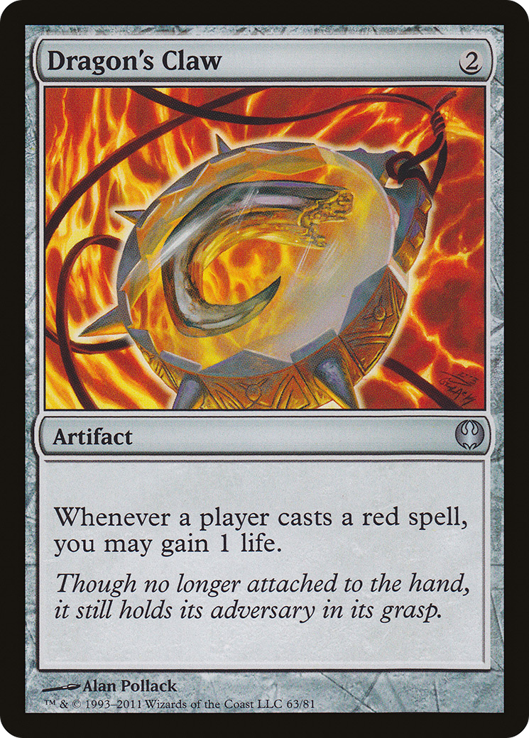 Dragon's Claw (DDG-063) [Misc] Duel Decks: Knights vs. Dragons MTG Single Wizards of the Coast