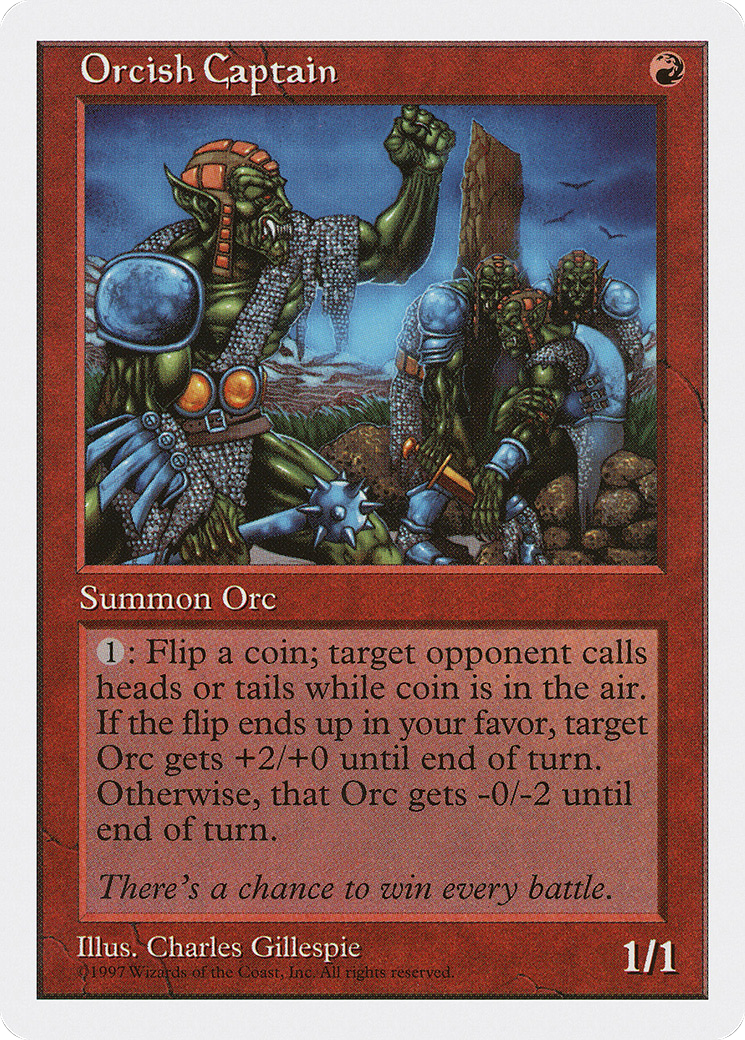 Orcish Captain (5ED-254) [Fifth Edition] MTG Single Wizards of the Coast