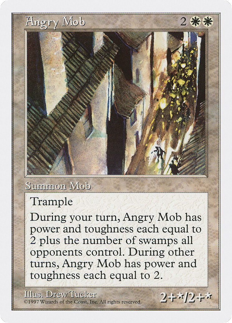 Angry Mob (5ED-004) [Fifth Edition] MTG Single Wizards of the Coast