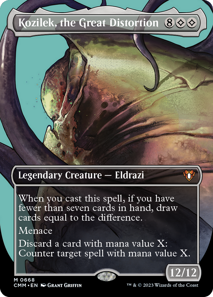 Kozilek, the Great Distortion (CMM-668) [Commander Masters] (Borderless) MTG Single Wizards of the Coast