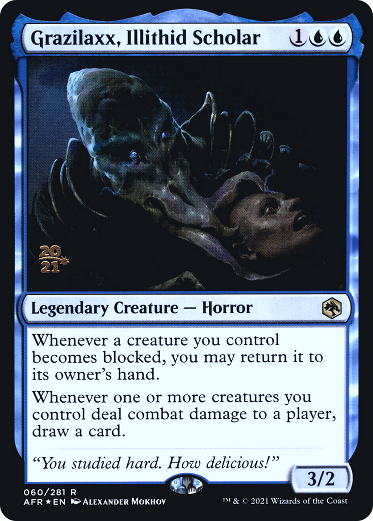 Grazilaxx, Illithid Scholar (PRE-060) [Adventures in the Forgotten Realms Promos] Foil MTG Single Wizards of the Coast