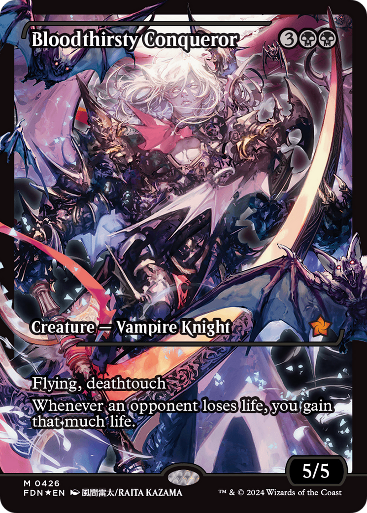 Bloodthirsty Conqueror (FDN-426) [Foundations] (Showcase) Foil MTG Single Wizards of the Coast