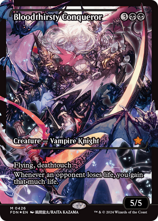 Bloodthirsty Conqueror (FDN-426) [Foundations] (Showcase) Foil MTG Single Wizards of the Coast