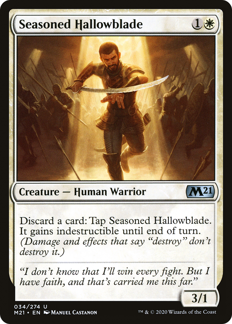 Seasoned Hallowblade (M21-034) [Core Set 2021] Foil MTG Single Wizards of the Coast