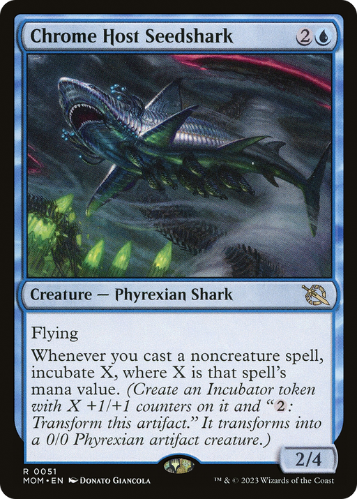 Chrome Host Seedshark (MOM-051) [March of the Machine] MTG Single Wizards of the Coast