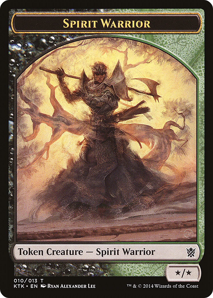 Spirit Warrior (KTK-010) [Tokens] Khans of Tarkir Tokens MTG Single Wizards of the Coast