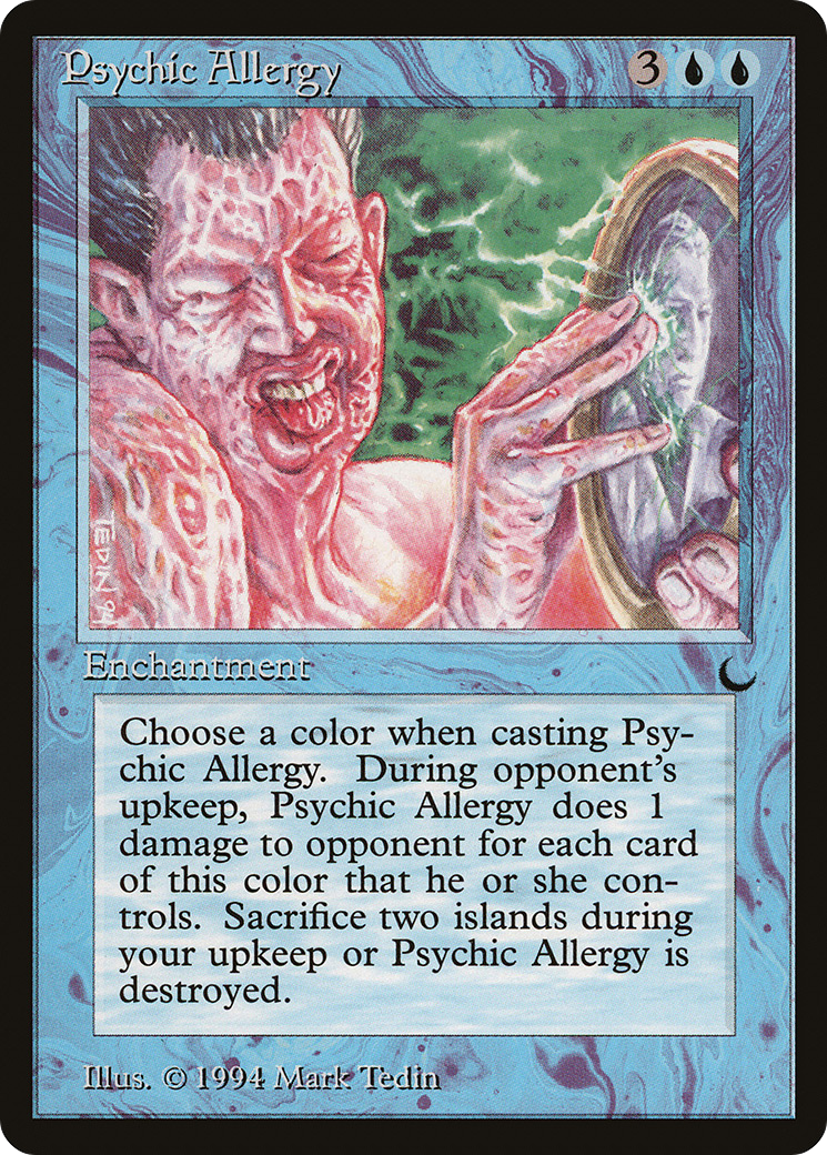 Psychic Allergy (DRK-034) [Oldschool] The Dark MTG Single Wizards of the Coast