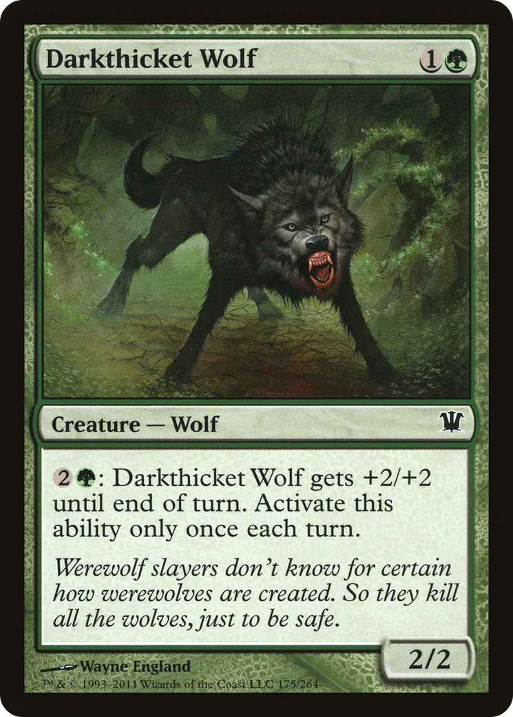 Darkthicket Wolf (ISD-175) [Innistrad] Foil MTG Single Wizards of the Coast