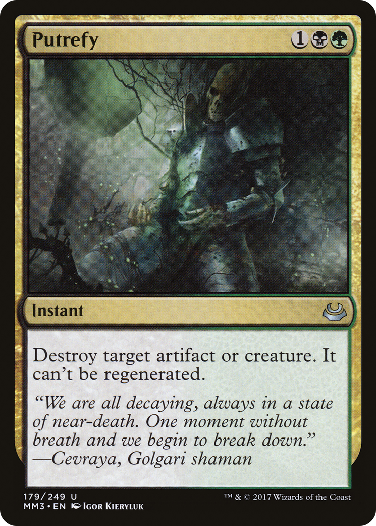 Putrefy (MM3-179) [Modern Masters 2017] MTG Single Modern Masters 2017