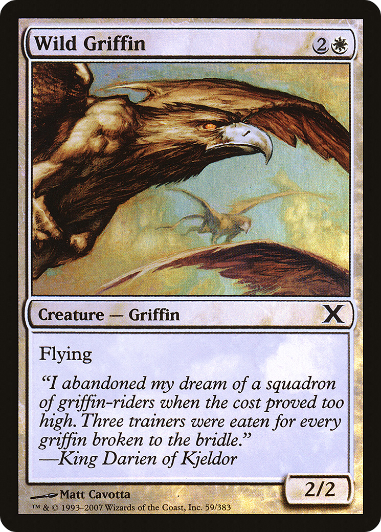 Wild Griffin (10E-59★) [Tenth Edition] Foil MTG Single Wizards of the Coast