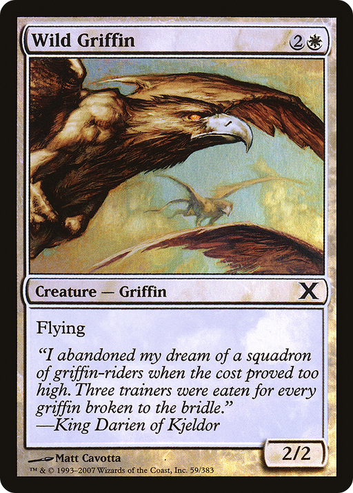 Wild Griffin (10E-59★) [Tenth Edition] Foil MTG Single Wizards of the Coast