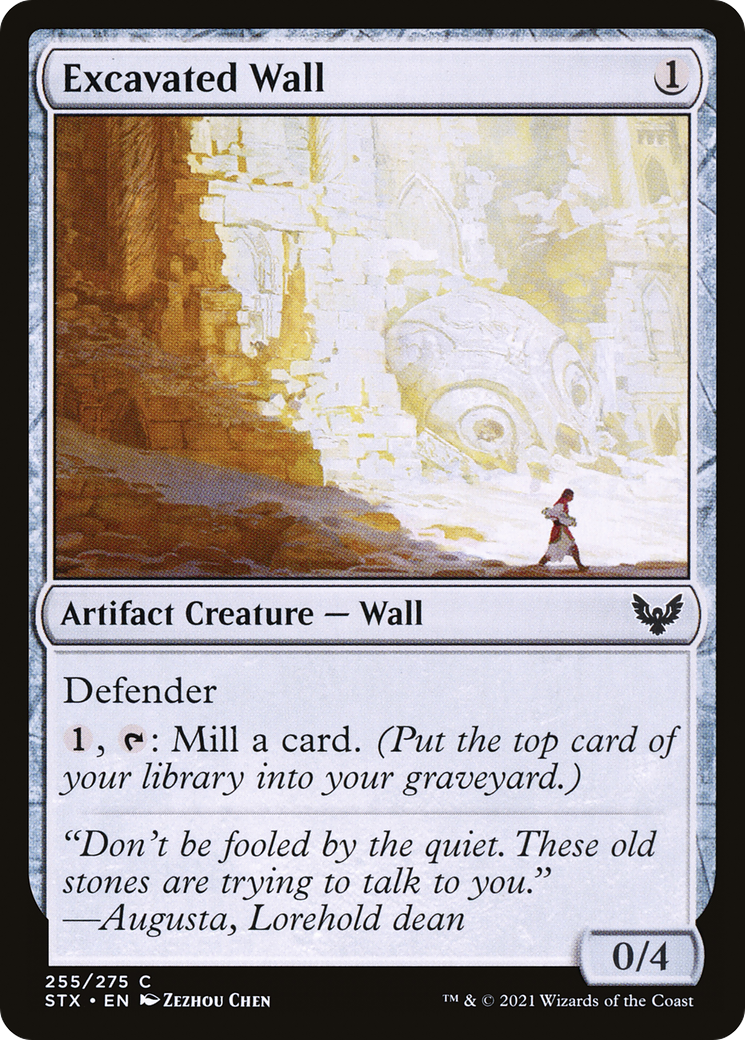 Excavated Wall (STX-255) [Strixhaven: School of Mages] Foil MTG Single Wizards of the Coast