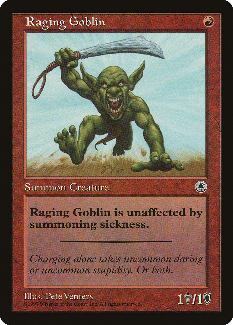Raging Goblin (POR-145) [Misc] Portal MTG Single Wizards of the Coast